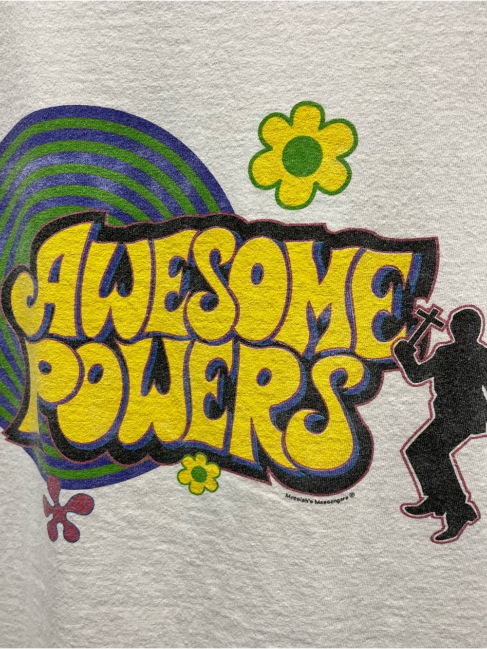 Awesome Powers Austin Powers Vintage 90s Double Sided Christian Jesus Tee Large - Picture 3 of 8